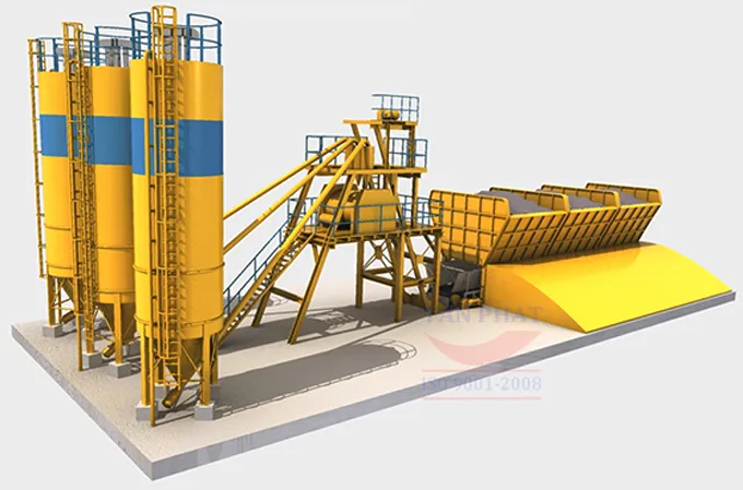 Sơ đồ bản vẽ kỹ thuật tổng thể trong lắp đặt trạm trộn bê tông