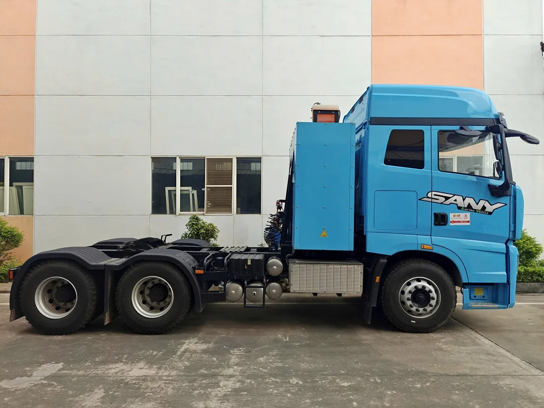 Hệ truyền động xe đầu kéo điện Sany với hộp số AMT chuyên dụng