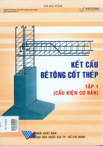 Sách giáo trình Kết cấu Bê tông Cốt thép Tập 1 của tác giả Võ Bá Tầm bản in mới 2026