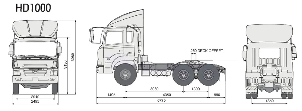 xe đầu kéo hyundai hd1000