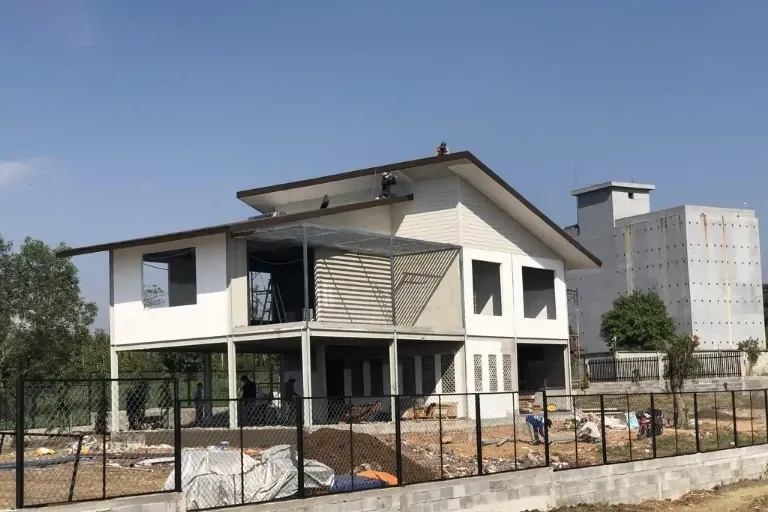 nhà khung thép bê tông nhẹ đẹp