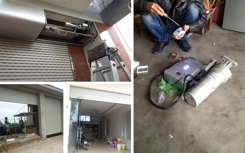 Kỹ thuật viên kiểm tra hệ thống sửa chữa motor cửa cuốn chuyên nghiệp