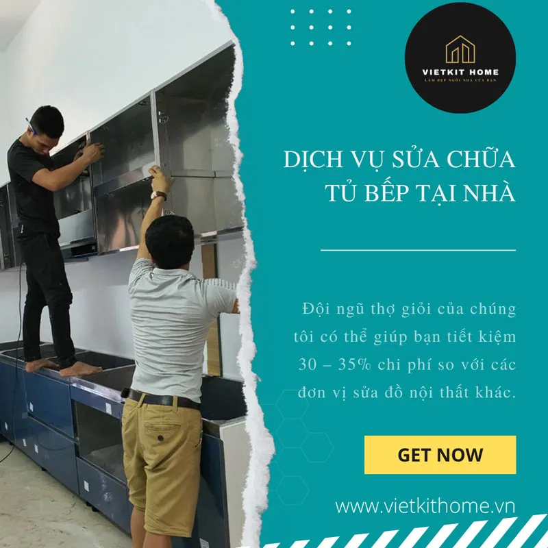 Nội thất Vietkit Home mang đến giải pháp sửa chữa, thay thế tốt nhất cho tủ bếp nhà bạn