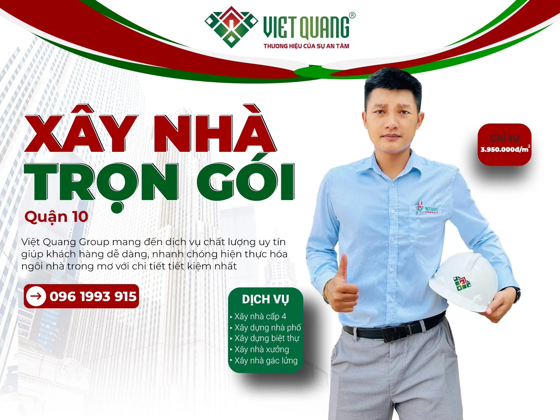 Văn phòng đại diện công ty xây dựng quận 10 uy tín tại TP.HCM