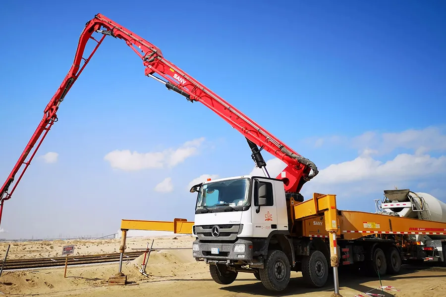 Xe bơm cần Sany 47m — tầm với cao nhất