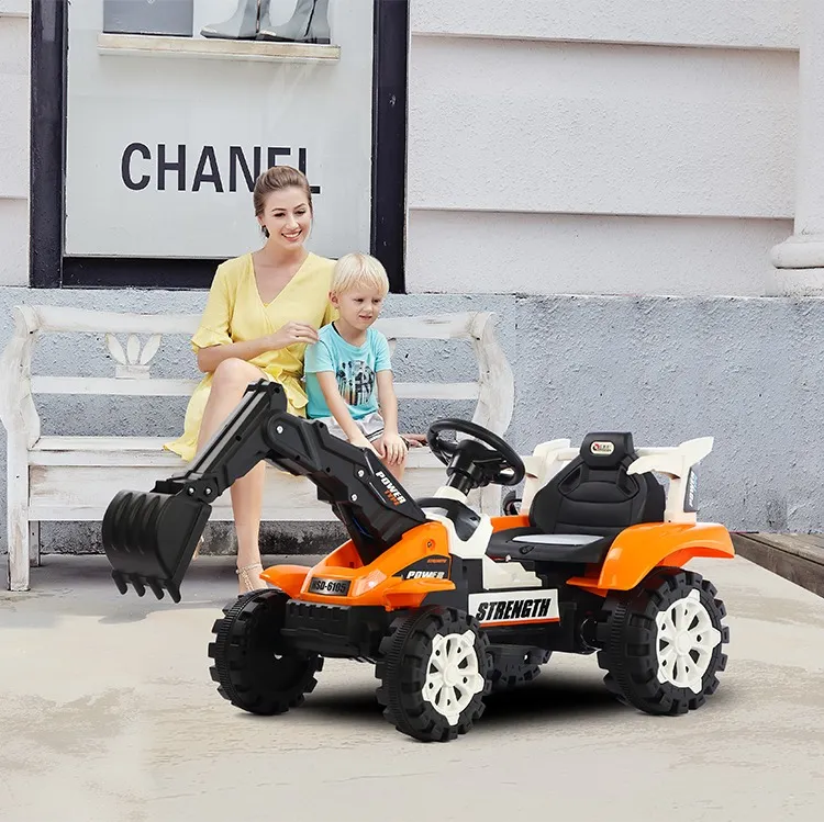 Máy xúc trẻ em tự lái HSD6105 với thiết kế cao cấp và chất liệu bền bỉ