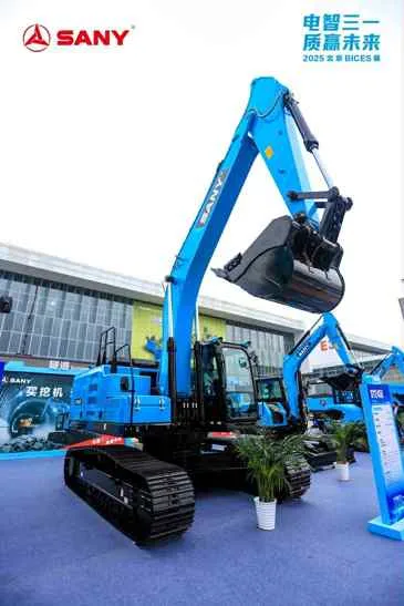 Xe đào điện Sany trong xu hướng thiết bị công trình mới