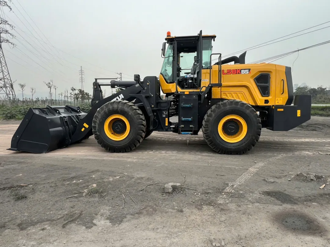 Xúc lật điện SANY với góc nhìn tổng thể ngoài hiện trường