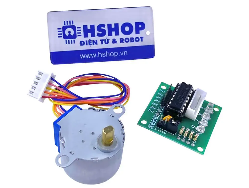 Động cơ bước 28BYJ-48 cùng mạch điều khiển ULN2003 chính hãng cho độ chính xác cao